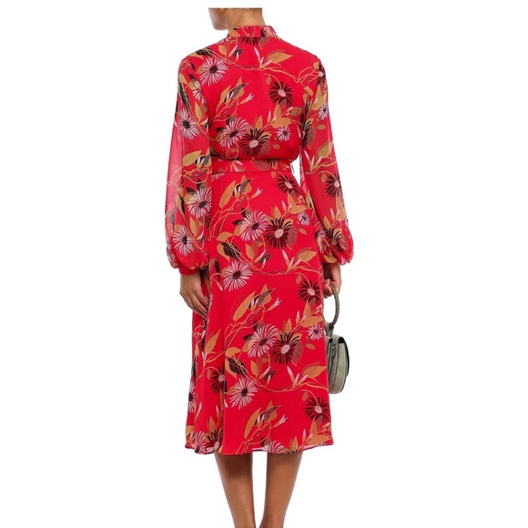 EQUIPMENT Andrese Floral Silk Wrap Dress | 8 | NEW - Picture 15 of 16